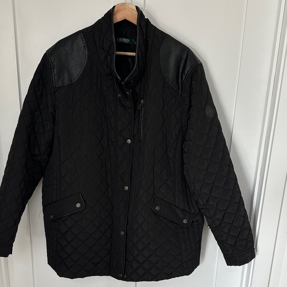 Ralph Lauren Black Quilted Utility Jacket
